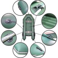 Моторно-гребная лодка Муссон 2800 НД (зеленый) - Изображение №8 — Chaika Market