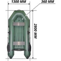 Моторно-гребная лодка Муссон 2800 НД (зеленый) - Изображение №9 — Chaika Market