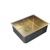 Кухонная мойка Paulmark Next 54 Uni PM215444-BG (золото/брашированное золото) - Изображение №2 — Chaika Market