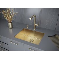 Кухонная мойка Paulmark Next 54 Uni PM215444-BG (золото/брашированное золото) - Изображение №5 — Chaika Market