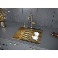 Кухонная мойка Paulmark Next 54 Uni PM215444-BG (золото/брашированное золото) - Изображение №9 — Chaika Market