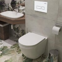 Унитаз подвесной Roxen Antares в комплекте с инсталляцией StounFix Dual Fresh 6 в 1 570840 (кнопка: белый глянец) - Изображение №12 — Chaika Market