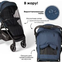 Коляска прогулочная «книга» Bubago Model Bass Light BG 137-1 (cиний) - Изображение №3 — Chaika Market