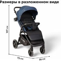 Коляска прогулочная «книга» Bubago Model Bass Light BG 137-1 (cиний) - Изображение №11 — Chaika Market