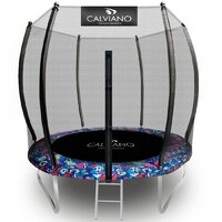 Батут Calviano Outside Master Smile 252 см - 8ft (внешняя сетка, с лестницей) — Chaika Market