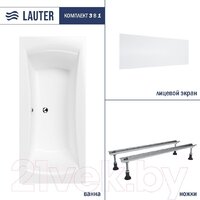 Ванна Lauter Belgravia 170x75 21110170 (с ножками и лицевым экраном) — Chaika Market