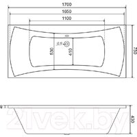 Ванна Lauter Belgravia 170x75 21110170 (с ножками и лицевым экраном) - Изображение №15 — Chaika Market