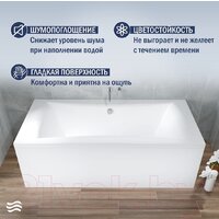 Ванна Lauter Belgravia 170x75 21110170 (с ножками и лицевым экраном) - Изображение №3 — Chaika Market