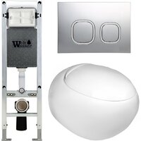 Унитаз подвесной WeltWasser Amberg 350 ST + Jeckenbach 004 GL-WT + Amberg RD-CR — Chaika Market