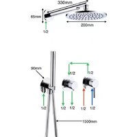 Душевая система  Grocenberg GB5090 (графит) - Изображение №2 — Chaika Market