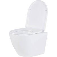 Унитаз подвесной Roxen Antares 530185-02 в комплекте с инсталляцией StounFix Dual Fresh 6 в 1 966628 (кнопка: бежевый) - Изображение №5 — Chaika Market