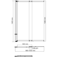 Стеклянная шторка для ванны Wasserkraft Dill 61S02-100 WasserSchutz - Изображение №3 — Chaika Market