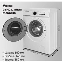 Стиральная машина MAUNFELD MFWM127WH052 - Изображение №12 — Chaika Market