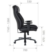 Офисное кресло CHAIRMAN CH414 (экокожа/ткань черный) - Изображение №5 — Chaika Market