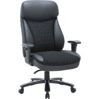 Офисное кресло CHAIRMAN CH414 (экокожа/ткань черный) — Chaika Market