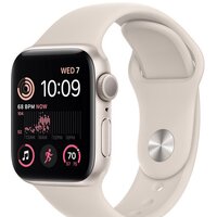 Умные часы Apple Watch SE 2 40 мм (алюминиевый корпус, звездный свет/звездный свет, спортивный силиконовый ремешок S/M) — Chaika Market