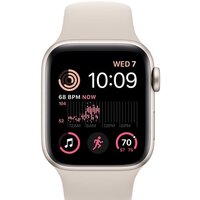 Умные часы Apple Watch SE 2 40 мм (алюминиевый корпус, звездный свет/звездный свет, спортивный силиконовый ремешок S/M) - Изображение №2 — Chaika Market