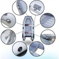 Моторно-гребная лодка Муссон 2800 НД (серый) - Изображение №7 — Chaika Market