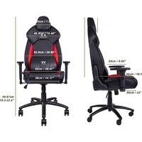 Игровое (геймерское) кресло Thermaltake V Comfort (черный/красный) - Изображение №9 — Chaika Market