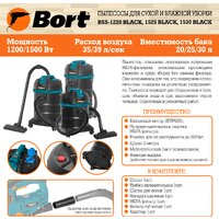 Пылесос Bort BSS-1530 Black - Изображение №14 — Chaika Market