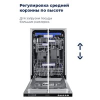 Встраиваемая посудомоечная машина MAUNFELD MLP 08B - Изображение №29 — Chaika Market