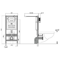 Унитаз подвесной Roxen Antares Tornado в комплекте с инсталляцией StounFix Dual Fresh 6 в 1 968345 (кнопка: хром матовый) - Изображение №11 — Chaika Market