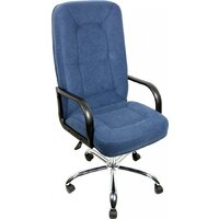 Офисное кресло Деловая обстановка Пилот Стандарт флок (синий) — Chaika Market