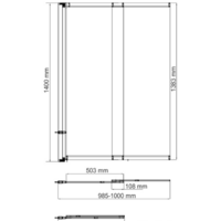 Стеклянная шторка для ванны Wasserkraft Main 41S02-100 WasserSchutz - Изображение №5 — Chaika Market