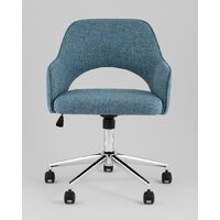 Офисное кресло Stool Group Кларк Clarkson Tweed Blue (рогожка, синий) - Изображение №2 — Chaika Market