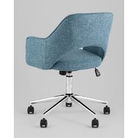 Офисное кресло Stool Group Кларк Clarkson Tweed Blue (рогожка, синий) - Изображение №5 — Chaika Market