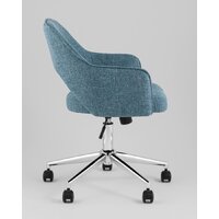 Офисное кресло Stool Group Кларк Clarkson Tweed Blue (рогожка, синий) - Изображение №3 — Chaika Market