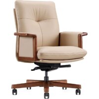 Офисное кресло Norden Vivaldi B 2262 Ivory (кожа/бежевый) — Chaika Market