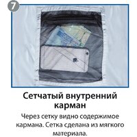 Спальный мешок BTrace Buddy L S0593 (правый, серый/синий) - Изображение №5 — Chaika Market