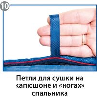 Спальный мешок BTrace Buddy L S0593 (правый, серый/синий) - Изображение №4 — Chaika Market