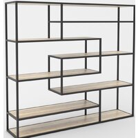 Стеллаж Hype Mebel Зиг-Заг 200x150 (черный/древесина белая) — Chaika Market