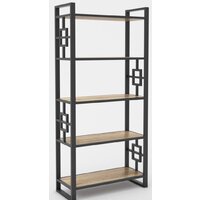 Стеллаж Hype Mebel Квадро 50x170 (черный/древесина белая) - Изображение №1 — Chaika Market