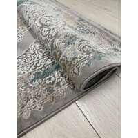 Ковер для жилой комнаты Radjab Carpet Афина Прямоугольник 1032A 12976RK (3x5, Grey/Green) - Изображение №5 — Chaika Market