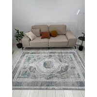 Ковер для жилой комнаты Radjab Carpet Афина Прямоугольник 1032A 12976RK (3x5, Grey/Green) - Изображение №4 — Chaika Market