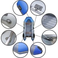 Моторно-гребная лодка Муссон 2800 НД (серый/синий) - Изображение №7 — Chaika Market