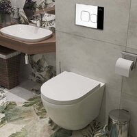 Унитаз подвесной Roxen Antares One Rimless 6 в 1 StounFix Dual Fresh 547461 (кнопка: хром) - Изображение №11 — Chaika Market