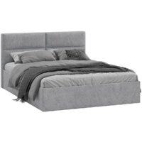 Кровать Трия Глосс универсальный тип 1 160x200 (микровелюр Wellmart Silver) — Chaika Market