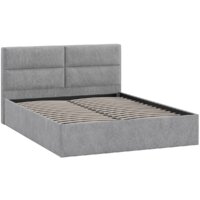 Кровать Трия Глосс универсальный тип 1 160x200 (микровелюр Wellmart Silver) - Изображение №2 — Chaika Market