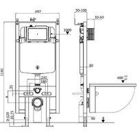 Унитаз подвесной WeltWasser Amberg 497 + Nesenbach 004 GL-WT + Amberg RD-WT - Изображение №3 — Chaika Market