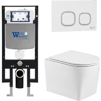 Унитаз подвесной WeltWasser Amberg 497 + Nesenbach 004 GL-WT + Amberg RD-WT — Chaika Market