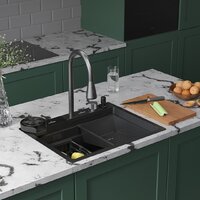 Кухонная мойка Roxen Stage Plus 560250-60-BS многофункциональная 8 в 1 (60*48/текстурный графит) - Изображение №2 — Chaika Market