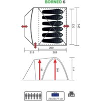 Кемпинговая палатка Premier Fishing Borneo-6-G (зеленый) - Изображение №3 — Chaika Market