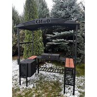 Мангал для дачи Станкоинструмент Царский (кованый с печью и дымоходом) - Изображение №4 — Chaika Market