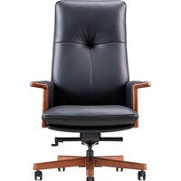 Офисное кресло Norden Vivaldi Black A 2262 black (кожа/черный) - Изображение №2 — Chaika Market