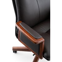Офисное кресло Norden Vivaldi Black A 2262 black (кожа/черный) - Изображение №6 — Chaika Market