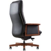 Офисное кресло Norden Vivaldi Black A 2262 black (кожа/черный) - Изображение №8 — Chaika Market